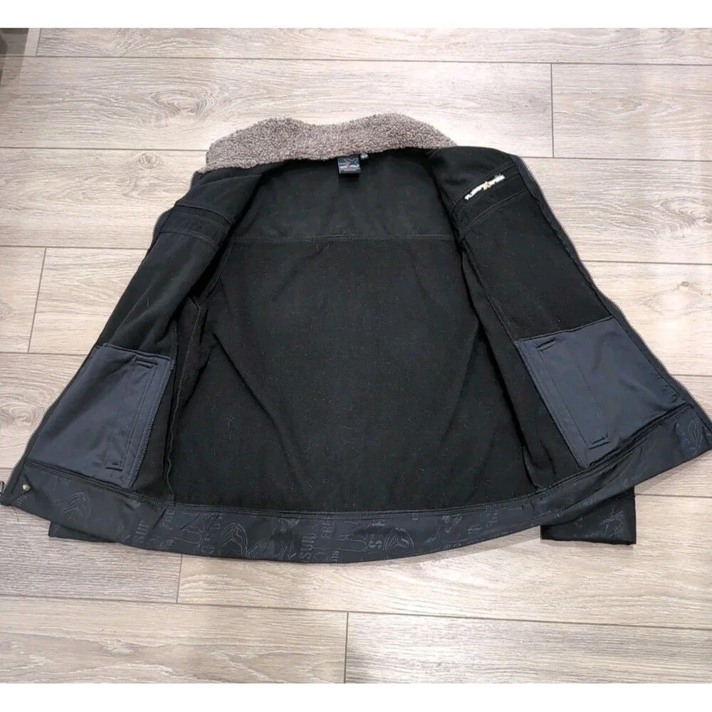 VINTAGE ZERO EXPOSUR LIGHTWEIGHT JACKET Youth XL 18-20 BLACK LOGO PRINT
